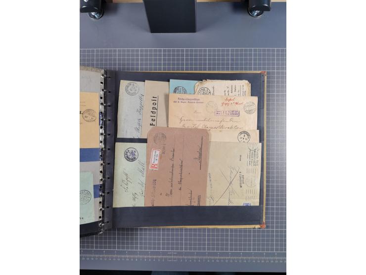 1914/18, Sammlung mit etwas über 200 Briefen und Karten, dabei auch etwas Kriegsgefangenenpost und etwas anderes, viele inter