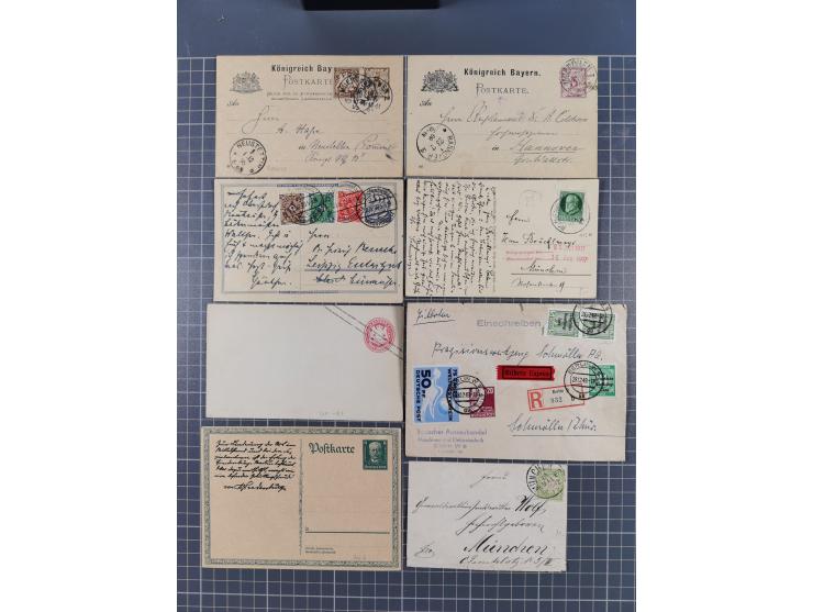 1850/1950 (ca.), umfangreicher Bestand mit über 700 Briefen und Karten, inkl. Bayern und Alliierte Besetzung, Schwerpunt Drit