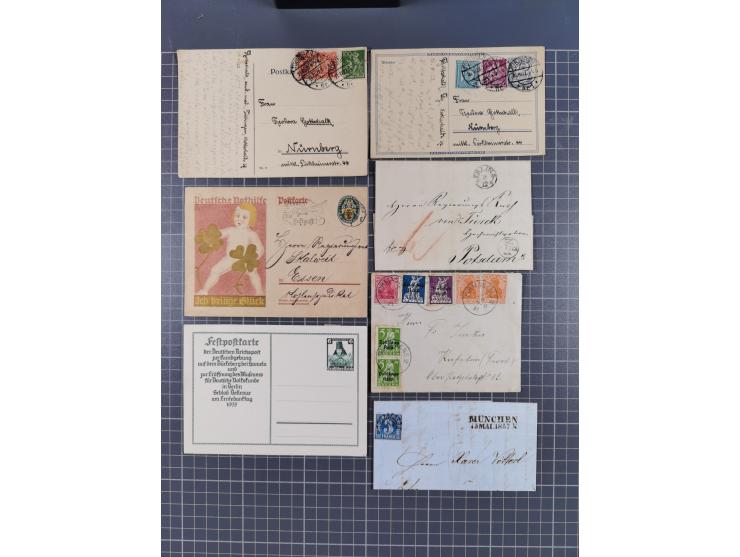 1850/1950 (ca.), umfangreicher Bestand mit über 700 Briefen und Karten, inkl. Bayern und Alliierte Besetzung, Schwerpunt Drit