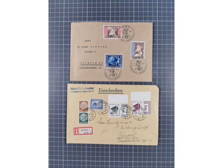 1850/1950 (ca.), umfangreicher Bestand mit über 700 Briefen und Karten, inkl. Bayern und Alliierte Besetzung, Schwerpunt Drit