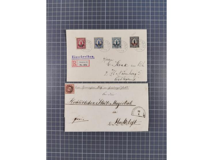 1850/1950 (ca.), umfangreicher Bestand mit über 700 Briefen und Karten, inkl. Bayern und Alliierte Besetzung, Schwerpunt Drit