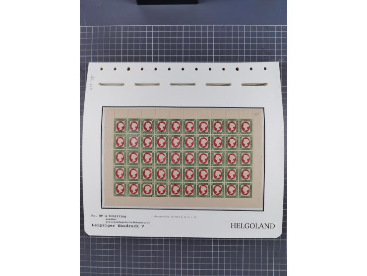 NEUDRUCKE: LEIPZIGER Neudrucke, umfangreiche Bogensammlung mit über 130 Stück, vorwiegend postfrisch, alles sauber auf Blätte