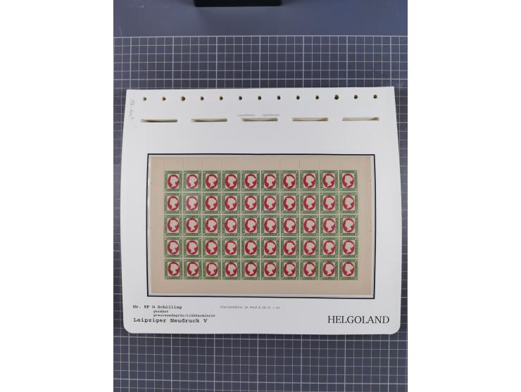 NEUDRUCKE: LEIPZIGER Neudrucke, umfangreiche Bogensammlung mit über 130 Stück, vorwiegend postfrisch, alles sauber auf Blätte