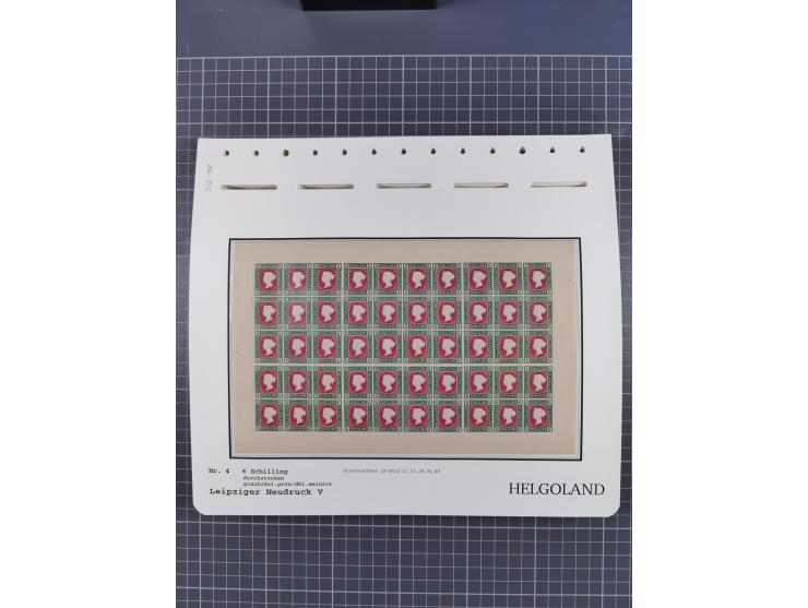 NEUDRUCKE: LEIPZIGER Neudrucke, umfangreiche Bogensammlung mit über 130 Stück, vorwiegend postfrisch, alles sauber auf Blätte