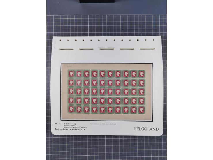 NEUDRUCKE: LEIPZIGER Neudrucke, umfangreiche Bogensammlung mit über 130 Stück, vorwiegend postfrisch, alles sauber auf Blätte