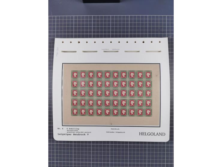 NEUDRUCKE: LEIPZIGER Neudrucke, umfangreiche Bogensammlung mit über 130 Stück, vorwiegend postfrisch, alles sauber auf Blätte