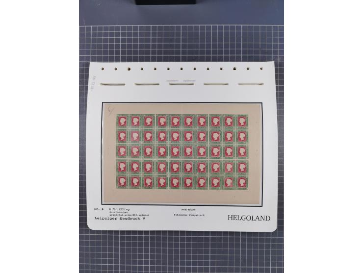 NEUDRUCKE: LEIPZIGER Neudrucke, umfangreiche Bogensammlung mit über 130 Stück, vorwiegend postfrisch, alles sauber auf Blätte