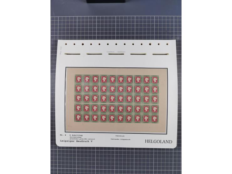 NEUDRUCKE: LEIPZIGER Neudrucke, umfangreiche Bogensammlung mit über 130 Stück, vorwiegend postfrisch, alles sauber auf Blätte