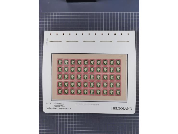 NEUDRUCKE: LEIPZIGER Neudrucke, umfangreiche Bogensammlung mit über 130 Stück, vorwiegend postfrisch, alles sauber auf Blätte