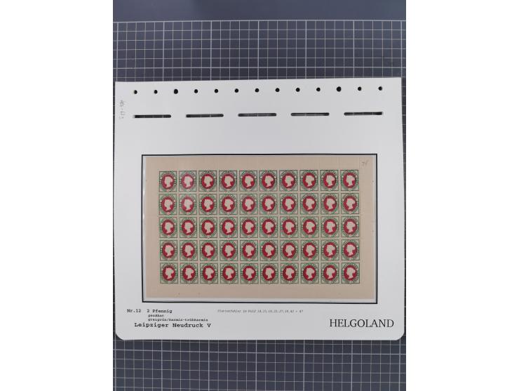 NEUDRUCKE: LEIPZIGER Neudrucke, umfangreiche Bogensammlung mit über 130 Stück, vorwiegend postfrisch, alles sauber auf Blätte