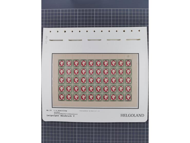 NEUDRUCKE: LEIPZIGER Neudrucke, umfangreiche Bogensammlung mit über 130 Stück, vorwiegend postfrisch, alles sauber auf Blätte