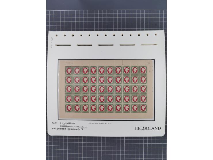 NEUDRUCKE: LEIPZIGER Neudrucke, umfangreiche Bogensammlung mit über 130 Stück, vorwiegend postfrisch, alles sauber auf Blätte