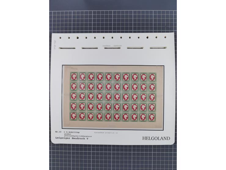 NEUDRUCKE: LEIPZIGER Neudrucke, umfangreiche Bogensammlung mit über 130 Stück, vorwiegend postfrisch, alles sauber auf Blätte