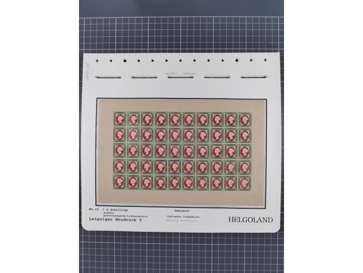 NEUDRUCKE: LEIPZIGER Neudrucke, umfangreiche Bogensammlung mit über 130 Stück, vorwiegend postfrisch, alles sauber auf Blätte