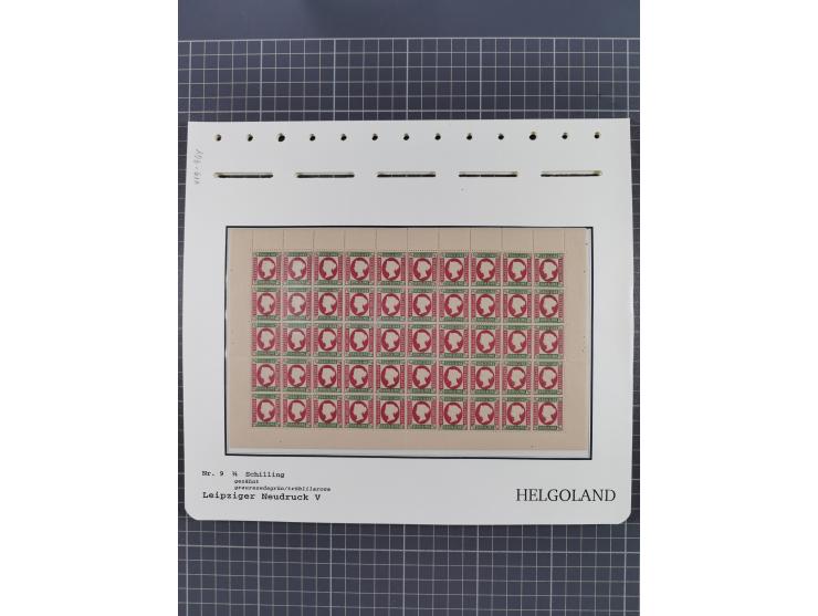 NEUDRUCKE: LEIPZIGER Neudrucke, umfangreiche Bogensammlung mit über 130 Stück, vorwiegend postfrisch, alles sauber auf Blätte