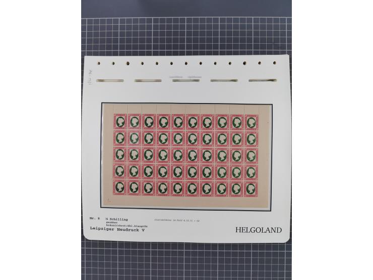 NEUDRUCKE: LEIPZIGER Neudrucke, umfangreiche Bogensammlung mit über 130 Stück, vorwiegend postfrisch, alles sauber auf Blätte