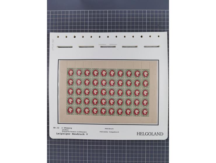 NEUDRUCKE: LEIPZIGER Neudrucke, umfangreiche Bogensammlung mit über 130 Stück, vorwiegend postfrisch, alles sauber auf Blätte