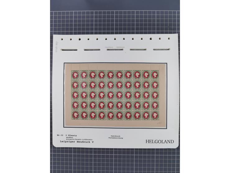 NEUDRUCKE: LEIPZIGER Neudrucke, umfangreiche Bogensammlung mit über 130 Stück, vorwiegend postfrisch, alles sauber auf Blätte