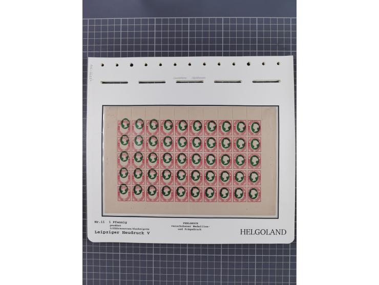 NEUDRUCKE: LEIPZIGER Neudrucke, umfangreiche Bogensammlung mit über 130 Stück, vorwiegend postfrisch, alles sauber auf Blätte