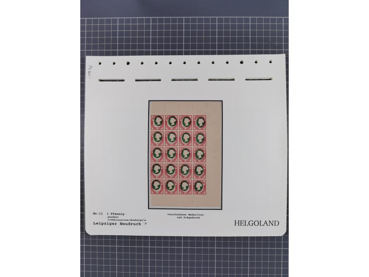 NEUDRUCKE: LEIPZIGER Neudrucke, umfangreiche Bogensammlung mit über 130 Stück, vorwiegend postfrisch, alles sauber auf Blätte