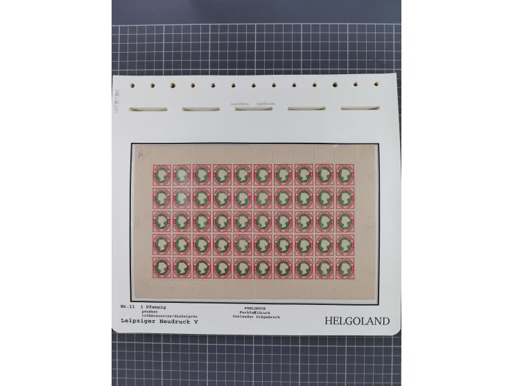 NEUDRUCKE: LEIPZIGER Neudrucke, umfangreiche Bogensammlung mit über 130 Stück, vorwiegend postfrisch, alles sauber auf Blätte