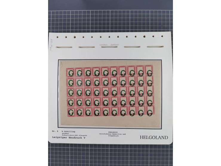 NEUDRUCKE: LEIPZIGER Neudrucke, umfangreiche Bogensammlung mit über 130 Stück, vorwiegend postfrisch, alles sauber auf Blätte