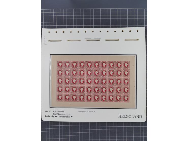 NEUDRUCKE: LEIPZIGER Neudrucke, umfangreiche Bogensammlung mit über 130 Stück, vorwiegend postfrisch, alles sauber auf Blätte