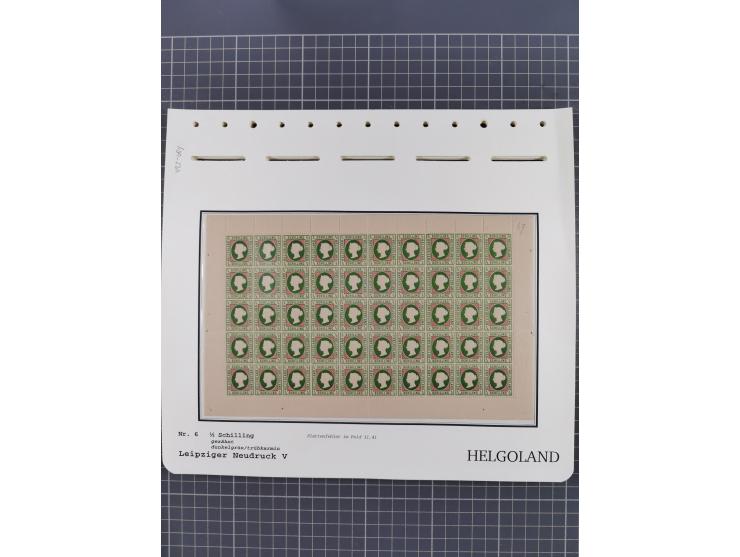 NEUDRUCKE: LEIPZIGER Neudrucke, umfangreiche Bogensammlung mit über 130 Stück, vorwiegend postfrisch, alles sauber auf Blätte