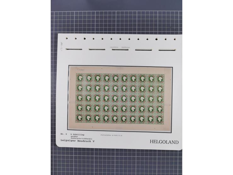 NEUDRUCKE: LEIPZIGER Neudrucke, umfangreiche Bogensammlung mit über 130 Stück, vorwiegend postfrisch, alles sauber auf Blätte