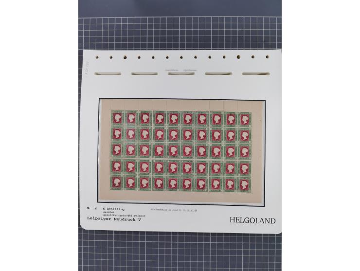 NEUDRUCKE: LEIPZIGER Neudrucke, umfangreiche Bogensammlung mit über 130 Stück, vorwiegend postfrisch, alles sauber auf Blätte