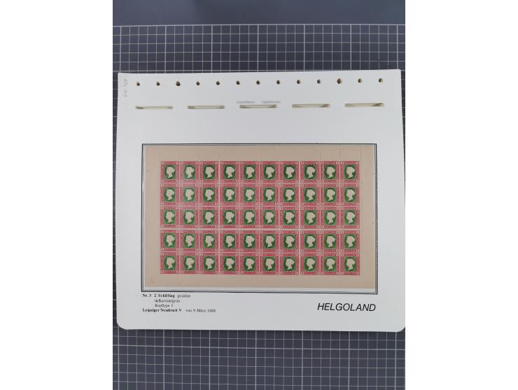 NEUDRUCKE: LEIPZIGER Neudrucke, umfangreiche Bogensammlung mit über 130 Stück, vorwiegend postfrisch, alles sauber auf Blätte