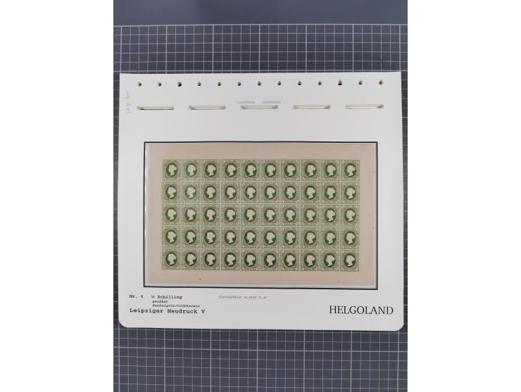 NEUDRUCKE: LEIPZIGER Neudrucke, umfangreiche Bogensammlung mit über 130 Stück, vorwiegend postfrisch, alles sauber auf Blätte