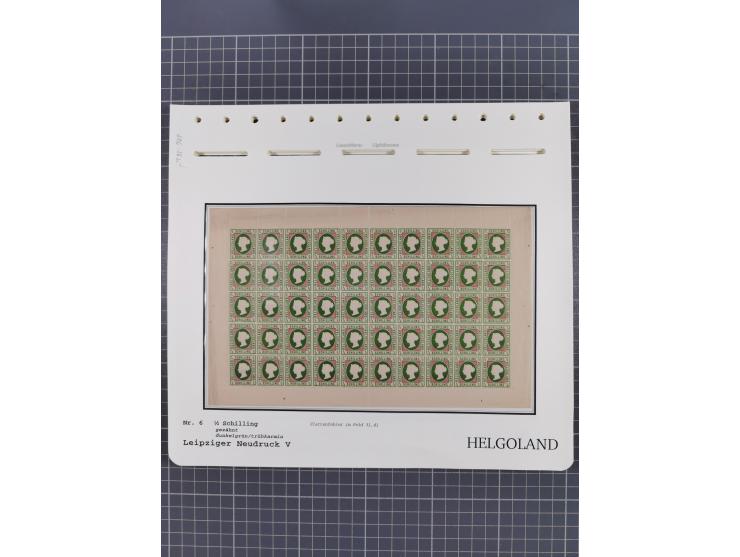 NEUDRUCKE: LEIPZIGER Neudrucke, umfangreiche Bogensammlung mit über 130 Stück, vorwiegend postfrisch, alles sauber auf Blätte