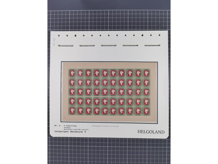 NEUDRUCKE: LEIPZIGER Neudrucke, umfangreiche Bogensammlung mit über 130 Stück, vorwiegend postfrisch, alles sauber auf Blätte