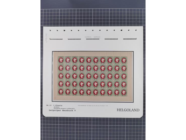 NEUDRUCKE: LEIPZIGER Neudrucke, umfangreiche Bogensammlung mit über 130 Stück, vorwiegend postfrisch, alles sauber auf Blätte