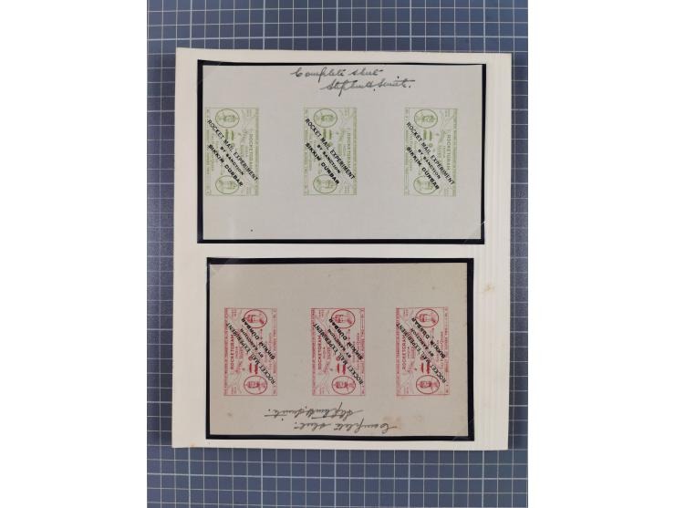 Indien: 1935/38, interessante Sammlung der Vignetten, dabei Probedrucke, Kleinbogen, Kehrdruckpaare und weitere Besonderheite