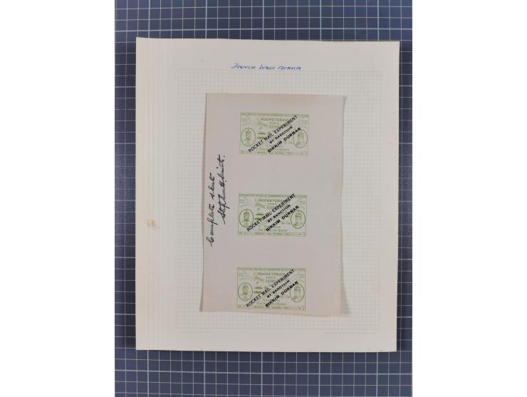 Indien: 1935/38, interessante Sammlung der Vignetten, dabei Probedrucke, Kleinbogen, Kehrdruckpaare und weitere Besonderheite