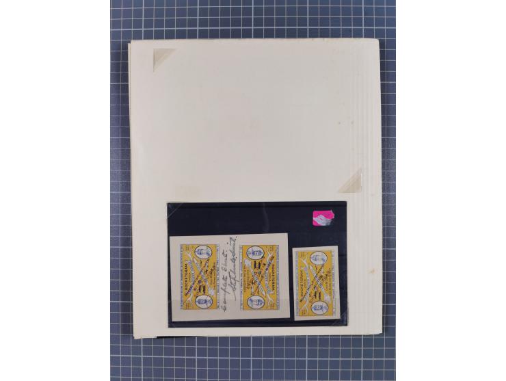 Indien: 1935/38, interessante Sammlung der Vignetten, dabei Probedrucke, Kleinbogen, Kehrdruckpaare und weitere Besonderheite