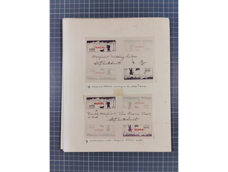 Indien: 1935/38, interessante Sammlung der Vignetten, dabei Probedrucke, Kleinbogen, Kehrdruckpaare und weitere Besonderheite