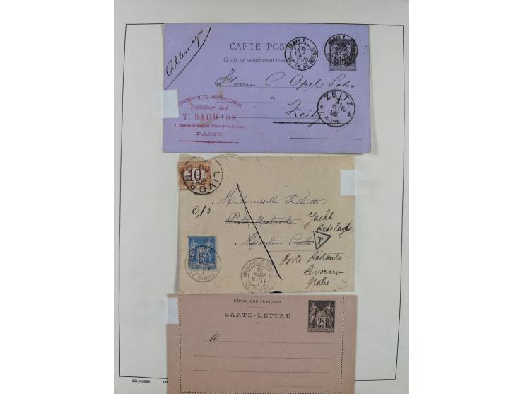 1870/1957, over 110 used postal stationery items, few covers, incl. interesting and better pieces, some Levant, Monaco, Turke