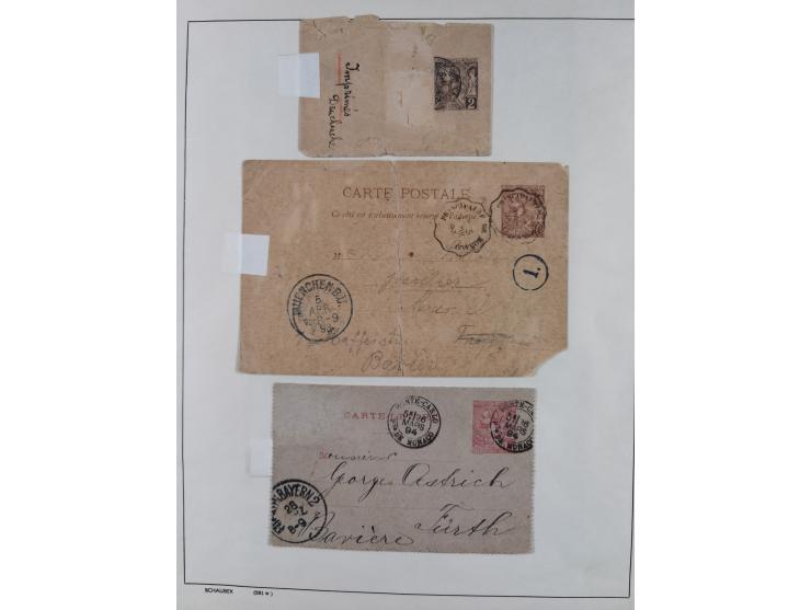 1870/1957, over 110 used postal stationery items, few covers, incl. interesting and better pieces, some Levant, Monaco, Turke