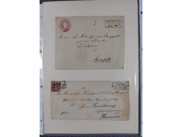 1814/1914 (ca.), über 120 Briefe, Ganzsachen und einige Postscheine, meist Altdeutschland ab Vorphilatelie, aber auch etwas D