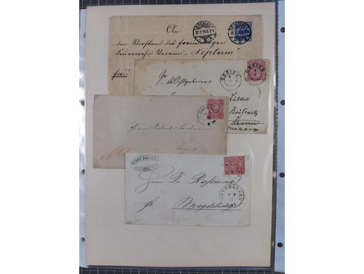 1814/1914 (ca.), über 120 Briefe, Ganzsachen und einige Postscheine, meist Altdeutschland ab Vorphilatelie, aber auch etwas D