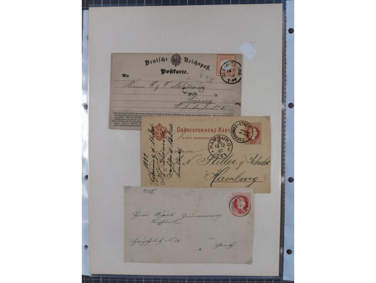 1814/1914 (ca.), über 120 Briefe, Ganzsachen und einige Postscheine, meist Altdeutschland ab Vorphilatelie, aber auch etwas D