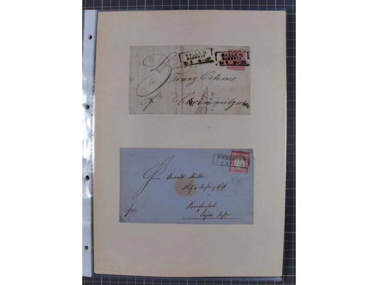 1814/1914 (ca.), über 120 Briefe, Ganzsachen und einige Postscheine, meist Altdeutschland ab Vorphilatelie, aber auch etwas D