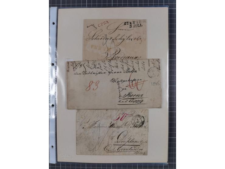 1814/1914 (ca.), über 120 Briefe, Ganzsachen und einige Postscheine, meist Altdeutschland ab Vorphilatelie, aber auch etwas D