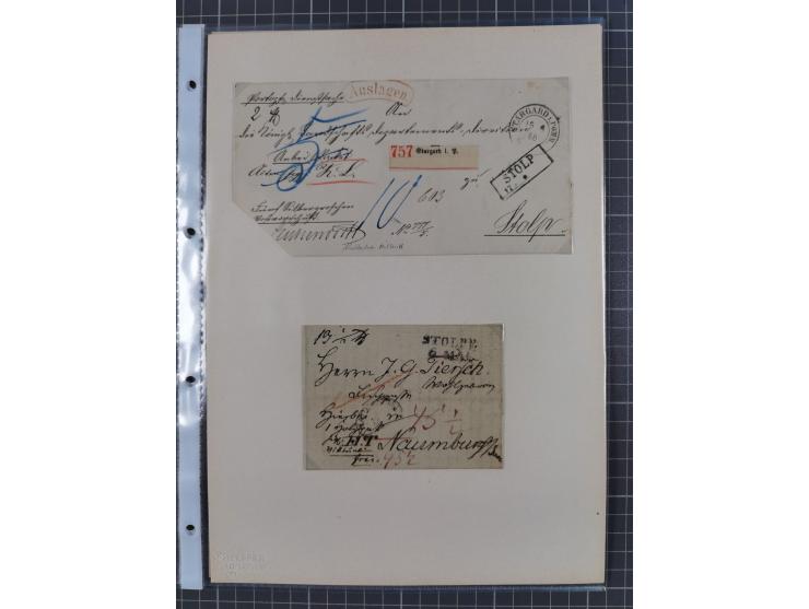 1814/1914 (ca.), über 120 Briefe, Ganzsachen und einige Postscheine, meist Altdeutschland ab Vorphilatelie, aber auch etwas D
