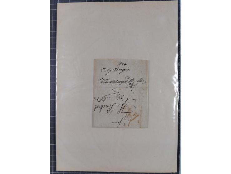 1814/1914 (ca.), über 120 Briefe, Ganzsachen und einige Postscheine, meist Altdeutschland ab Vorphilatelie, aber auch etwas D