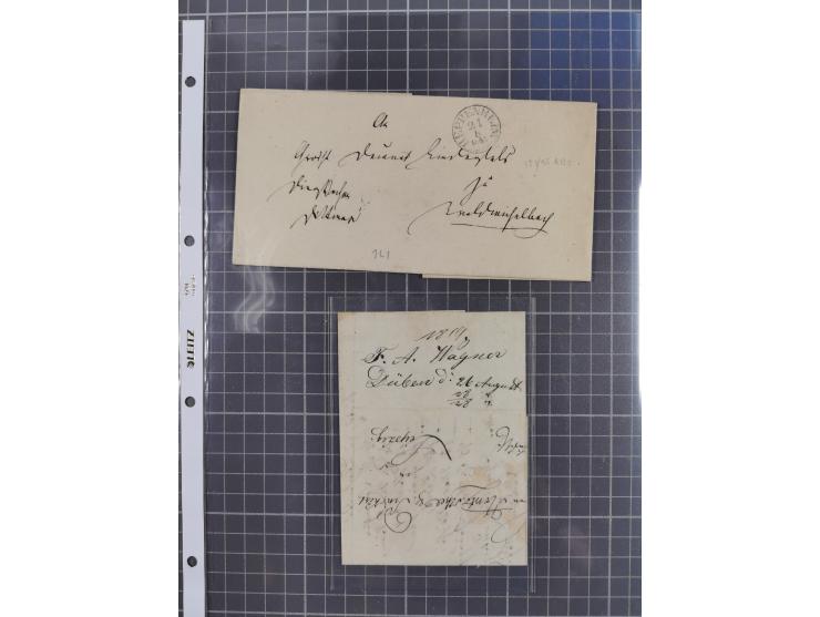 1814/1914 (ca.), über 120 Briefe, Ganzsachen und einige Postscheine, meist Altdeutschland ab Vorphilatelie, aber auch etwas D