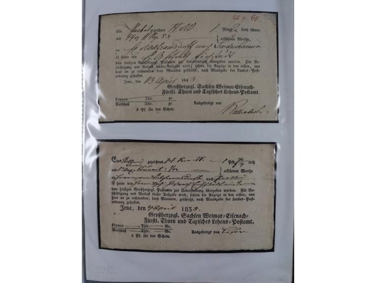 1814/1914 (ca.), über 120 Briefe, Ganzsachen und einige Postscheine, meist Altdeutschland ab Vorphilatelie, aber auch etwas D